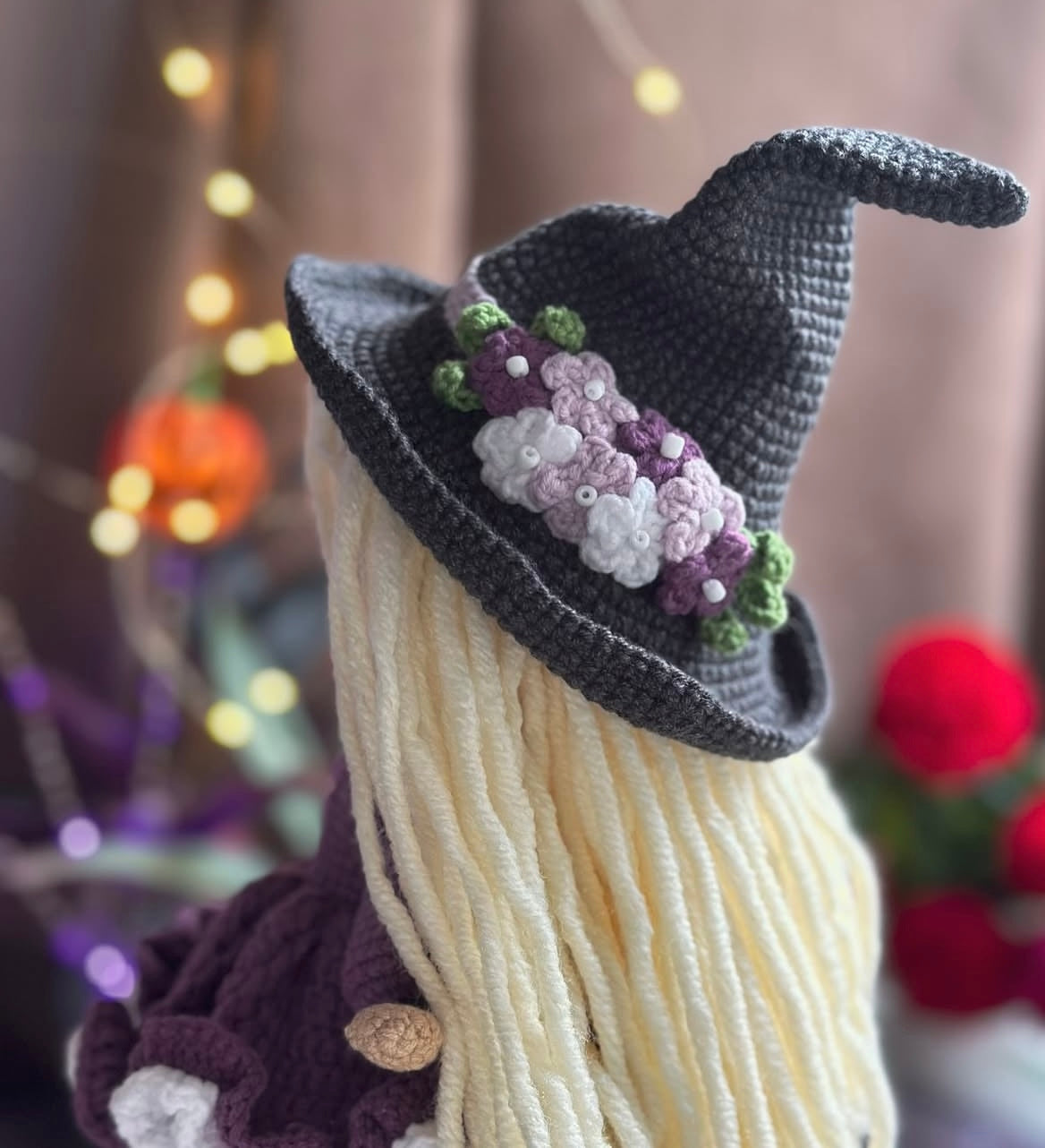 Handmade Crochet Doll-Little Witch