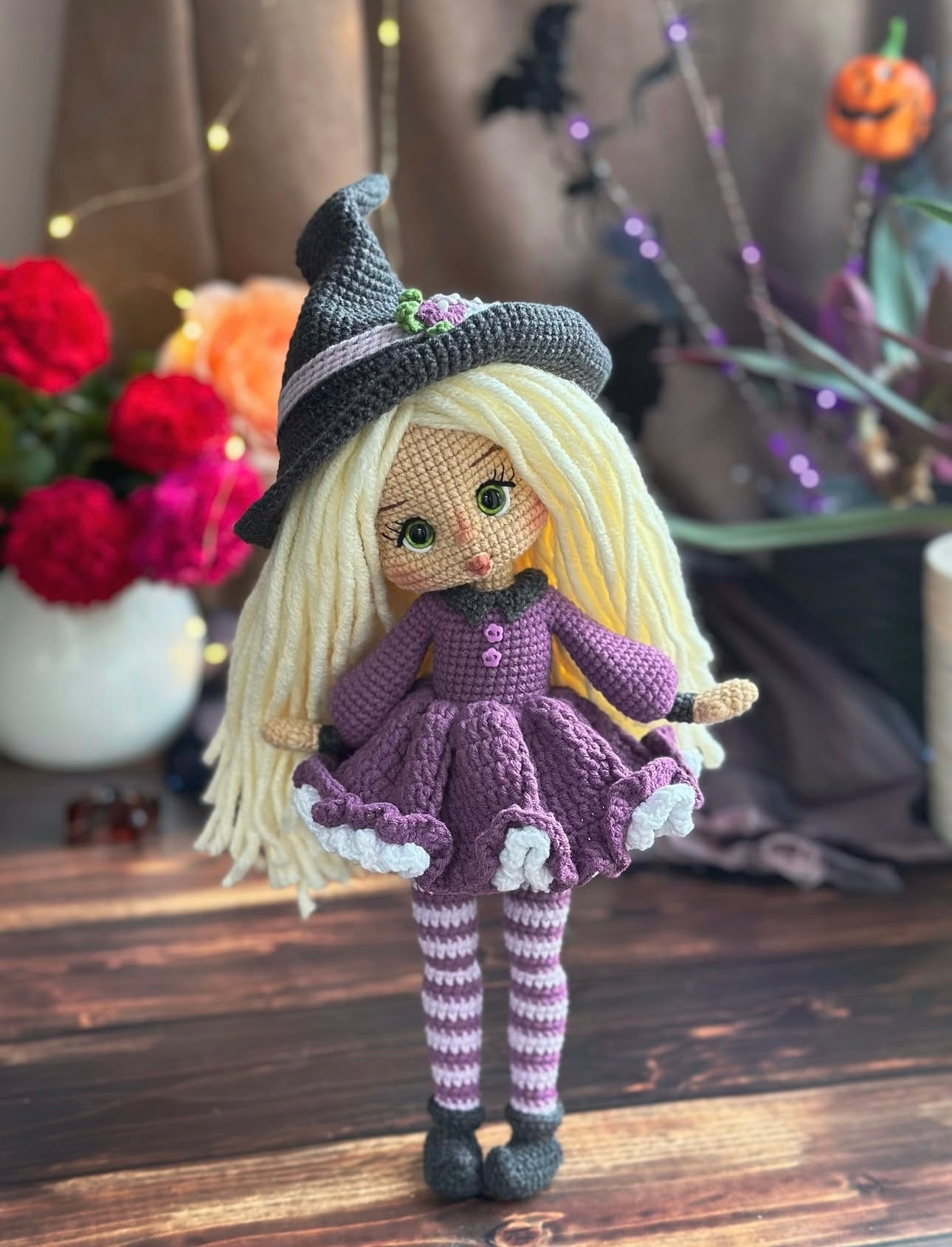 Handmade Crochet Doll-Little Witch
