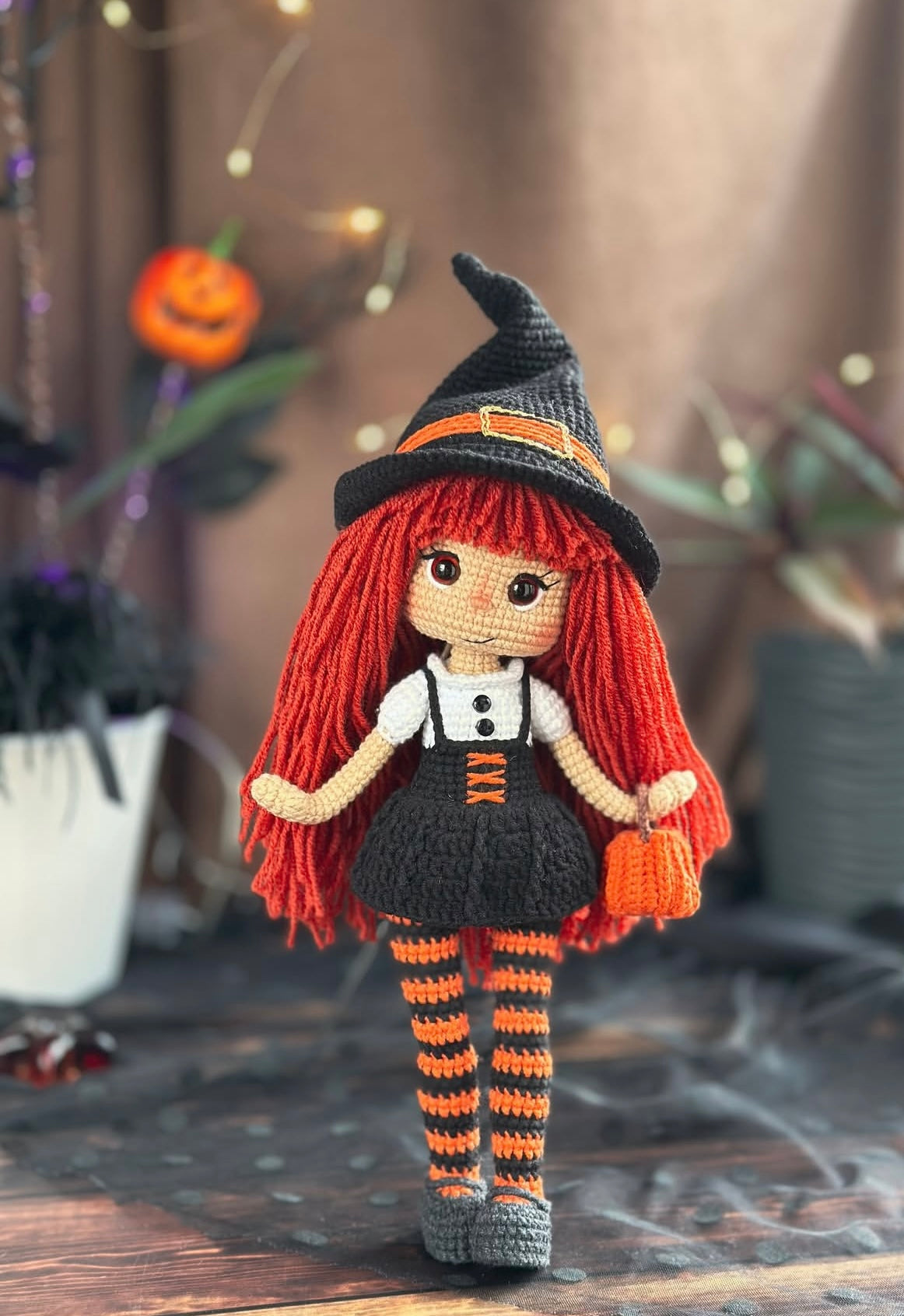 Handmade Crochet Doll — Little Witch