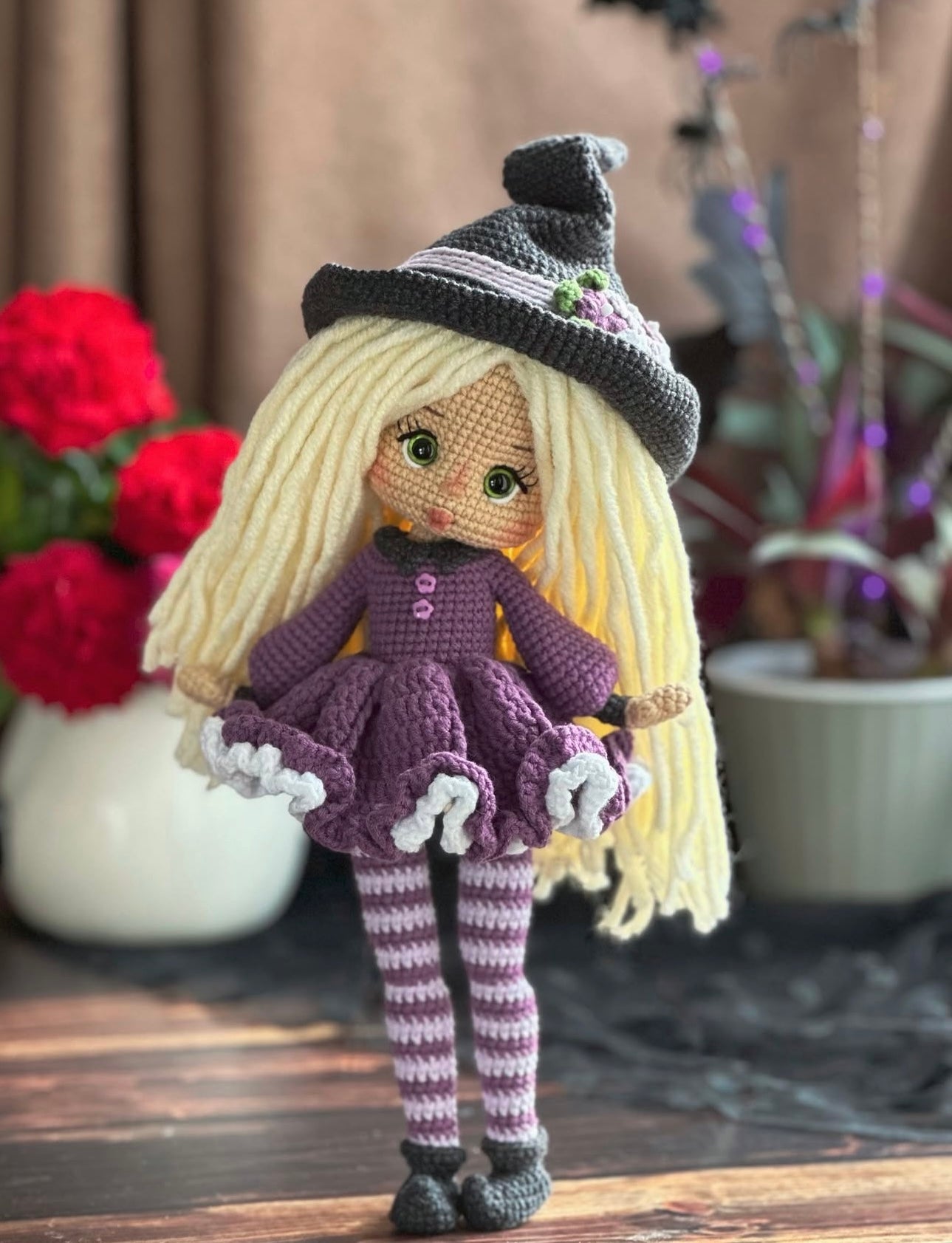 Handmade Crochet Doll-Little Witch
