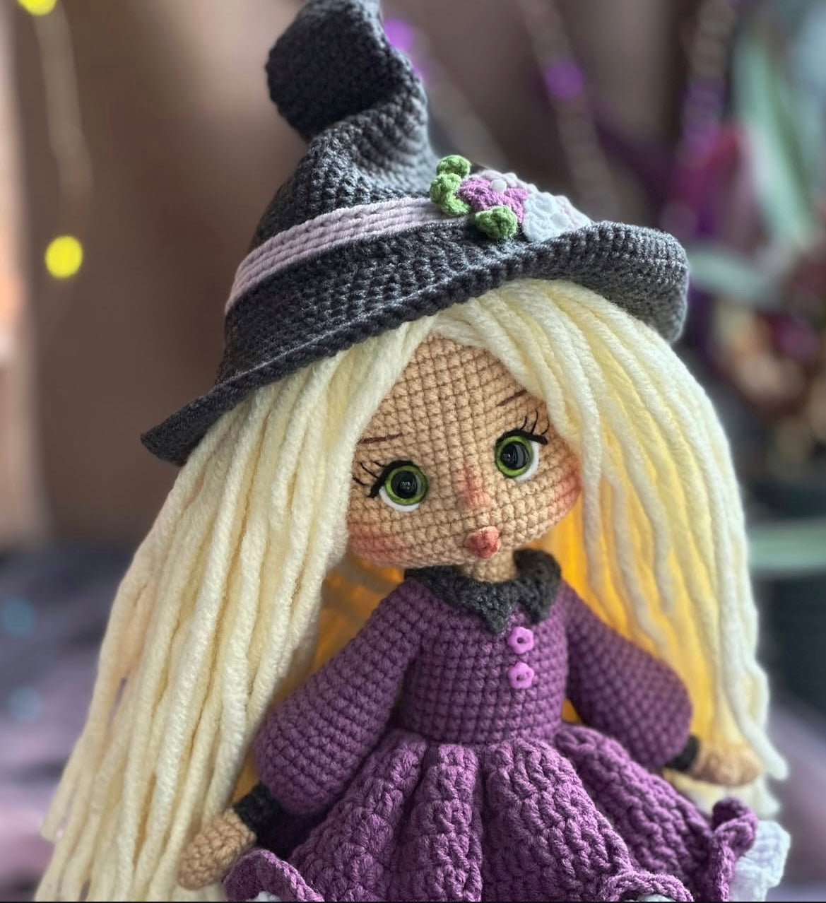 Handmade Crochet Doll-Little Witch